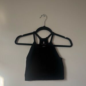 Black Racerback Crop Top